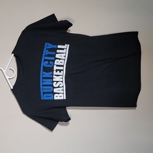 Gildan dry blend t-shirt, small, dark blue